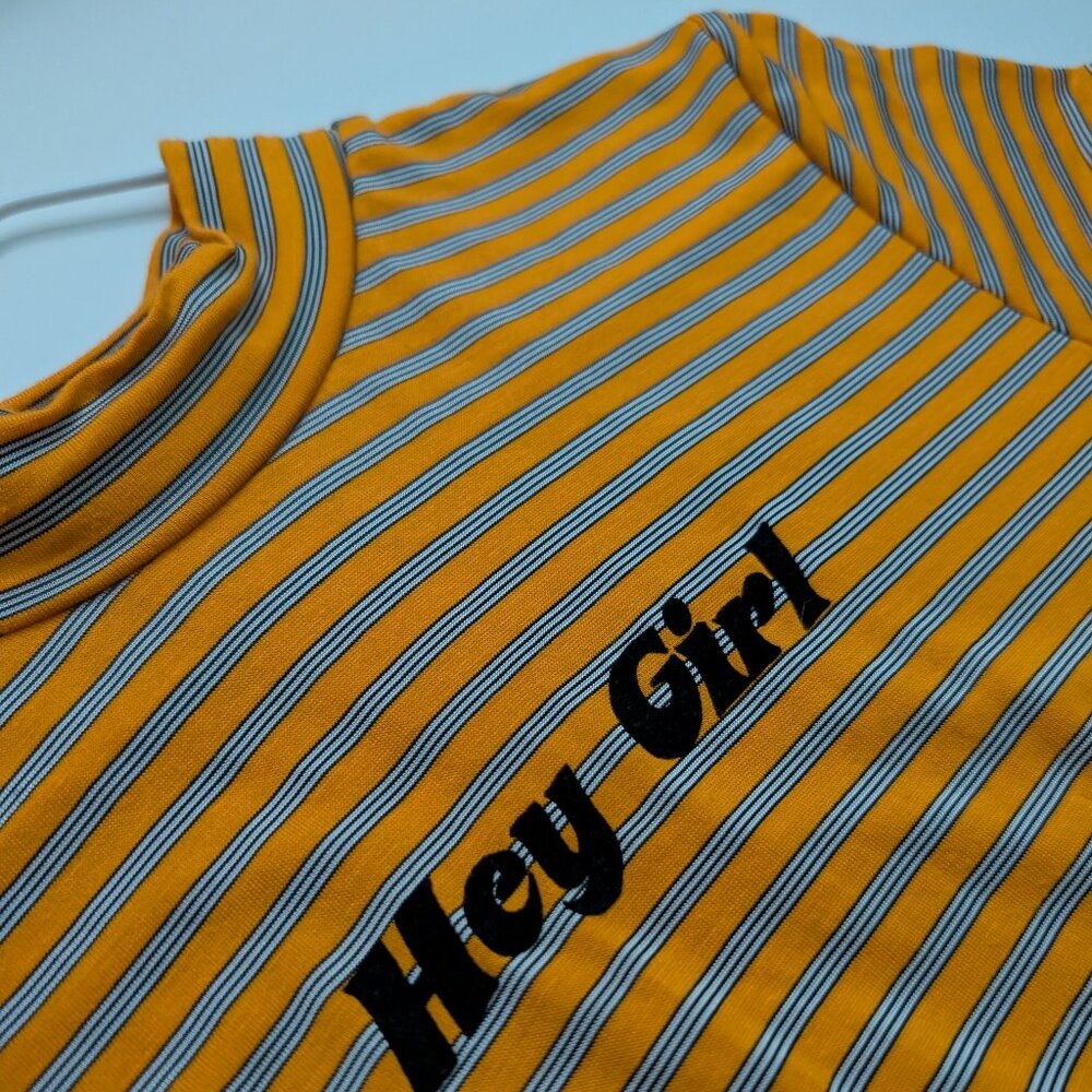 Ragged Priest Mock Neck Hey Girl Tee